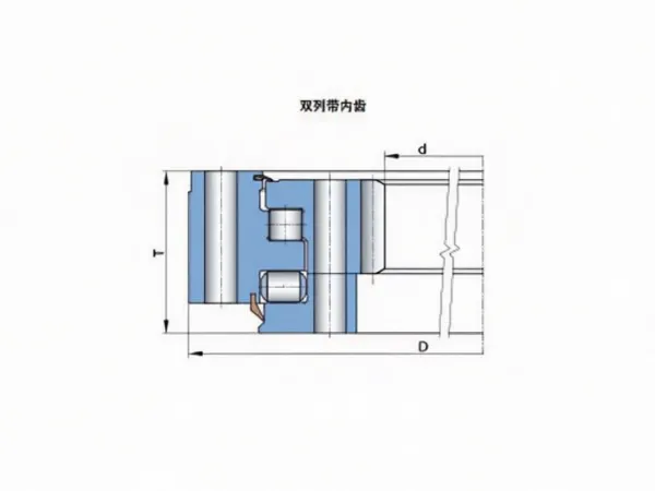 特殊轴-径向滚子回转支撑轴承-双列带内齿